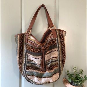 Like New Mexican Blanket Bucket Bag